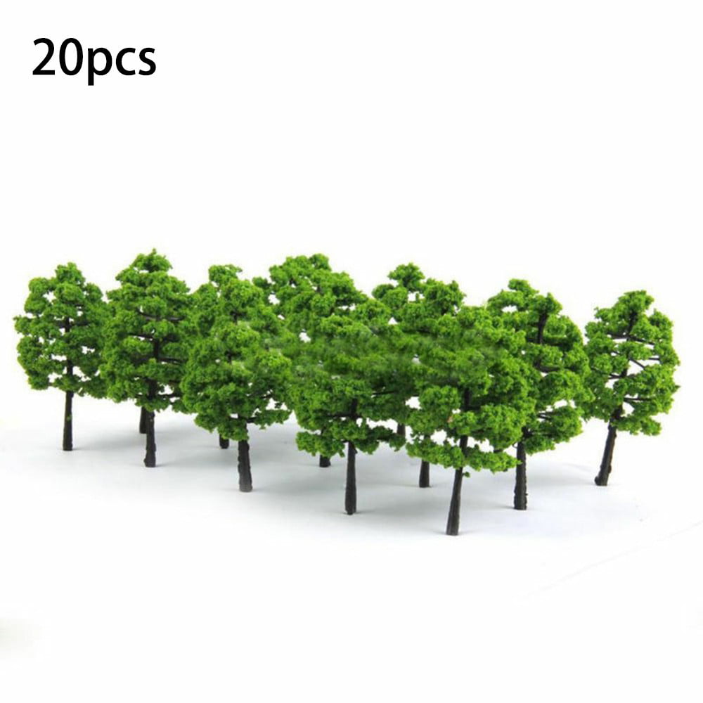 8Pcs Miniature Flower Tree Models 4-10cm HO Z N Layout for Roadway Scene Toy 