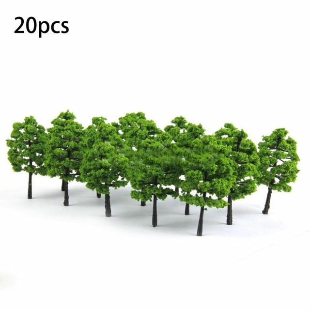 Mosiee 20Pcs 7Cm Mini Model Trees Artificial Tree Fragrant Tree Model Railway Train Layout Diorama Sandtable Decor Diy Toys For Kids