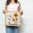 thumbnail image 2 of Sunflowers Pillow Covers 24x24 Inch Decorative Throw Pillow Cover, Yellow Floral Watercolor Botanical Checkered Rustic Sofa Pillowcases Accent Cushion Case Home Decor Bedroom Living Room, 2 of 6