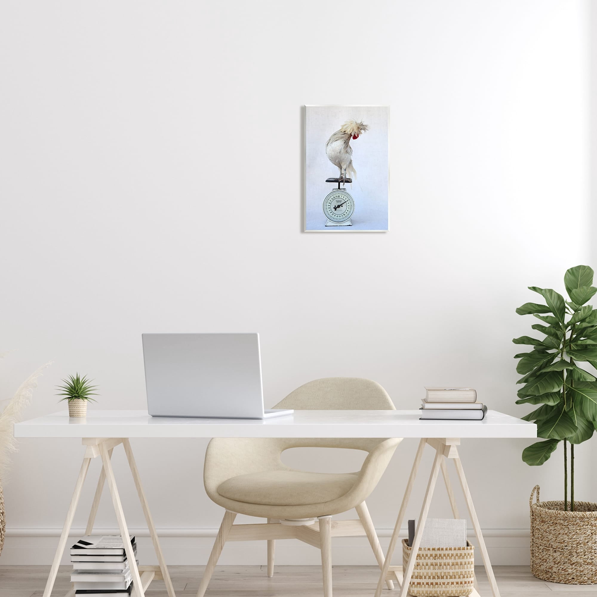 Stupell Industries White Bird Standing Vintage Kitchen Scale Photography Photograph Unframed Art Print Wall Art, Design by Tania Soderman