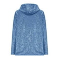 thumbnail image 7 of OGLCCG Women's Long Sleeve Sequin Jackets Open Front Sequin Cardigan with Hood Trendy Sparkle Shiny Glitter Party Outwear,XL,Blue, 7 of 7