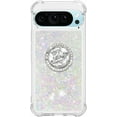 thumbnail image 2 of Case for Google Pixel 9, Google Pixel 9 Case Glitter with Ring Holder Stand,Clear TPU Cute Love Moving Quicksand Sparkle Shockproof Liquid Phone Case for Google Pixel 9/9 Pro Colorful YBZ, 2 of 14
