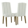 thumbnail image 2 of HomePop 38.75" Traditional Fabric Parsons Dining Chairs in Blue (Set of 2), 2 of 11