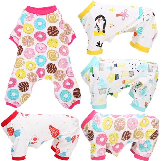 Mono para perro mascota de 4 piezas mono lindo para perro ropa de verano para perros mono de algodón para mascotas mono de ropa suave para primavera y verano ANGGREK Otros