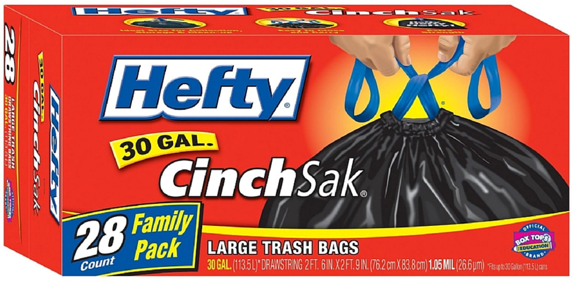 Hefty CinchSak 30 gal Trash Bags Drawstring 56 pk 1.05 mil - Yahoo Shopping