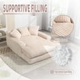 thumbnail image 5 of Oversized Chaise Lounge Chair, Corduroy Loveseat Floor Sofa,Comfy Short Plush Cloud Couch Bed,Modern Sleeper Chair Sofa Recliner for Living Room,Bedroom,Office, 5 of 7