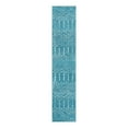 thumbnail image 3 of Unique Loom Paxon Trellis Collection Area Rug - Maeve (2' x 9' 10" Runner Teal blue/Ivory), 3 of 7