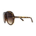 thumbnail image 4 of Womens Oversize Chunky Thick Plastic Racer Fashion Sunglasses Tortoise Brown, 4 of 4