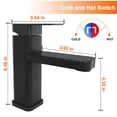 thumbnail image 5 of Lefree 2Pack Bathroom Sink Faucet One Hole Single Handle Black Faucets, 1/2", 5 of 6