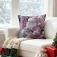 thumbnail image 1 of Fundas de almohada navideñas | Fundas decorativas para cojines de 45 x 45 cm | Tejido suave y afelpado con cremallera oculta para sofá, cama, sala de estar y decoración del hogar., 1 of 6