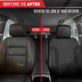 thumbnail image 4 of Motor Trend Leather Seat Covers For Trucks, Cars, & SUV - Front Black Car Seat Cover Set - Universal Fit For Most Automotive Seats - Forros Para Asientos De Carro - CarSeat Covers Accessories, 4 of 10