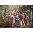 thumbnail image 2 of Masaccio,  18x14 Black Ornate Wood Framed with Double Matting Museum Art Print Titled - Tribute Money, 2 of 4
