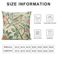 thumbnail image 6 of JRXY Vintage Bird Floral Pillow Covers  Pink Green Yellow Flower Leaves Decorative Throw Pillows For Couch Chinoiserie Cases Farmhouse Home Decor Sofa Bed Porch Outdoor White, 6 of 6