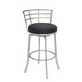 thumbnail image 1 of Armen Living Viper Contemporary Faux Leather Counter Stool in Black, 1 of 4