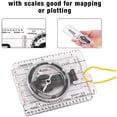 thumbnail image 4 of Navegación con brújula de mapas con regla de medición y correa para el cuello para lectura de mapas, llenado, caminatas, navegación y campamentos de supervivencia., 4 of 5