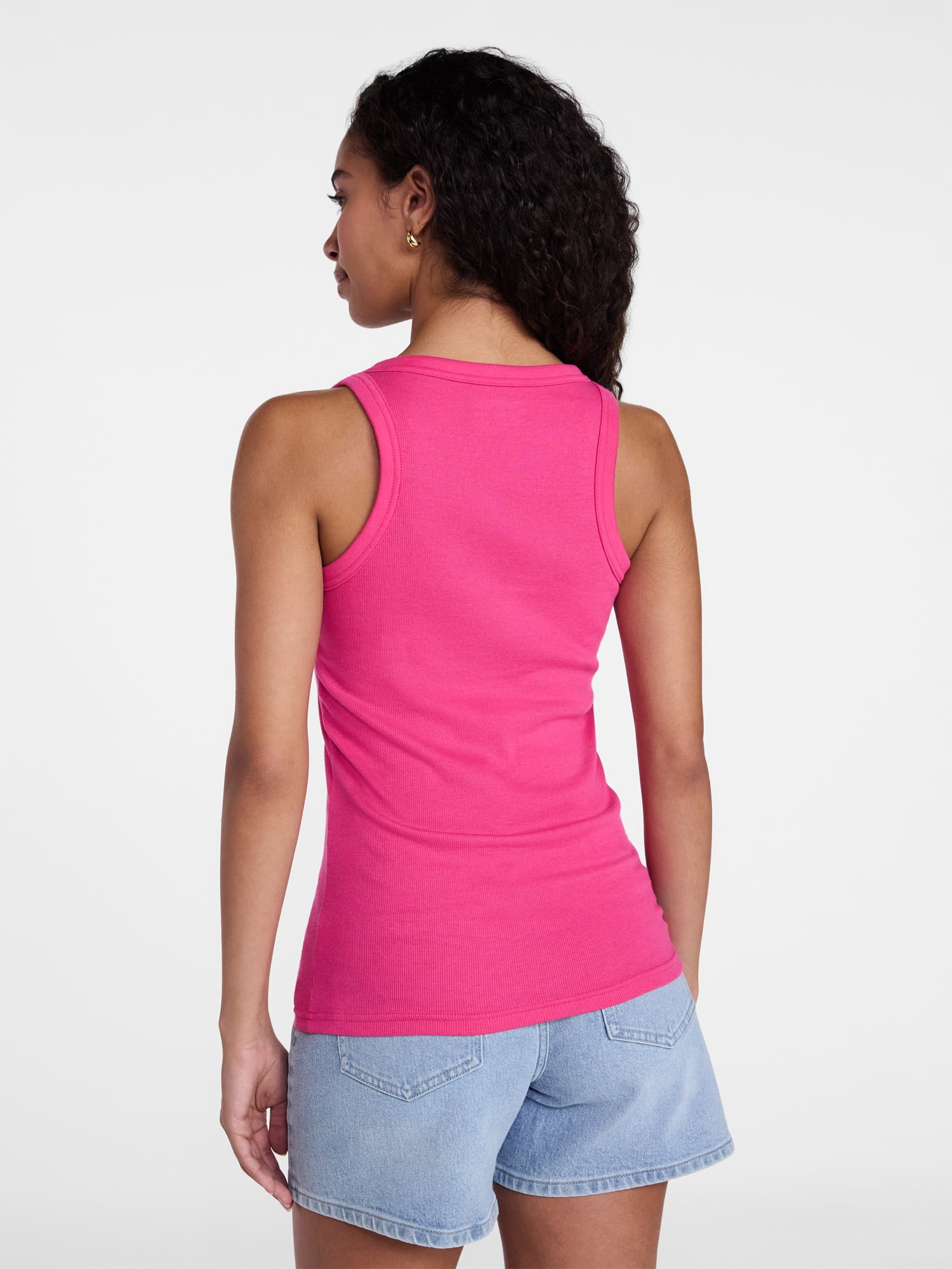 Time and Tru Women's Ribbed Tank Top, Sizes XS-XXXL