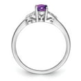 thumbnail image 2 of Sterling Silver Rhodium-plated Amethyst Ring, 2 of 6