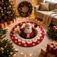 thumbnail image 5 of OANLKGI Christmas Rug 15.75 IN Round 3D Illusion Floor Mat Christmas Floor Mat Festive Christmas Area Rug for Indoor Entryway Living Room Bedroom Party Seasonal Home Decoration Multicolor, 5 of 5