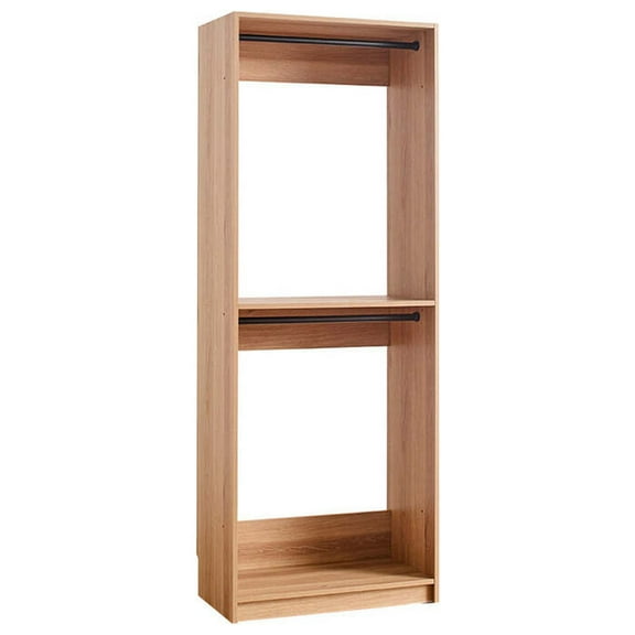 Prosper 32" Oak Wood Walk-in Closet with Two Rods
