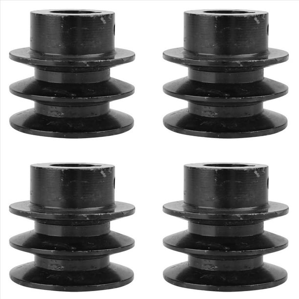 4X Polea de Correa en V Doble para Polea de Ranura de Orificio de 20 mm Correa A para Polea de Motor 168F 170F GX110 GX120 GX160 GX200 7HP