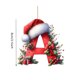 thumbnail image 2 of Adorno con 26 letras Muñeco de nieve acrílico con letras Colgante decorativo festivo para el hogar Perfecto para celebraciones de temporada 2D, 2 of 2