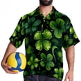 thumbnail image 4 of Saint Patrick's Day Men's Short Sleeve Beach Shirts, Casual Button Down Poplin Printed Summer Tops - Unisex, 4 of 6