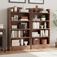 thumbnail image 5 of YQ JENMW 5-Tier Narrow Bookcase,Tall Bookshelf Storage Organizer,Open Display Shelf for Living Room,Bedroom,Home Office,Brown, 5 of 8