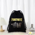 thumbnail image 4 of school bag Fortnites Drawstring Bags Cartoon Anime Fortress Night Printed Makeup Candy Storage Bag Cotton Boys Girls Bundle Pocket Gift Bag 26s, 4 of 4