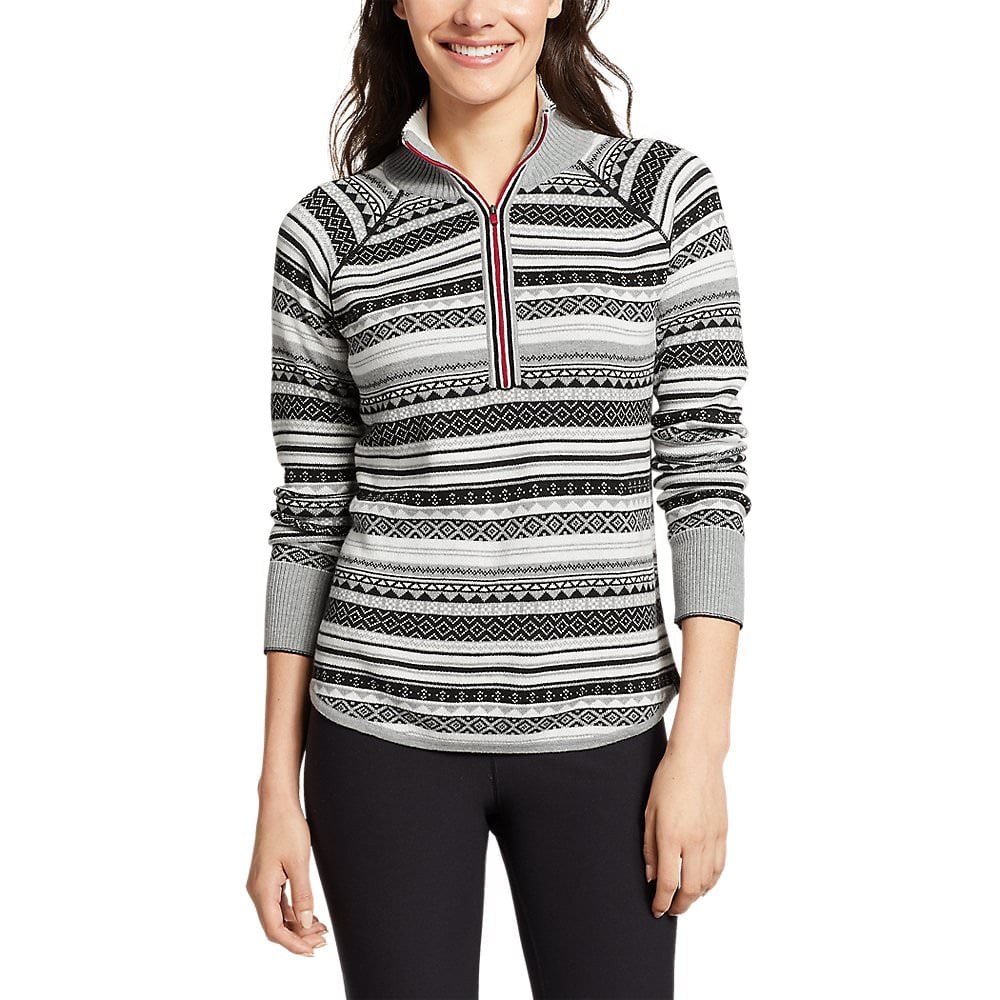 Eddie Bauer Women's Engage 1/4Zip Fair Isle Sweater