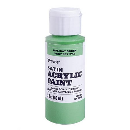 Add a bright accent to your projects with this holly green satin acrylic paint. It comes in a flip-top bottle that allows easy dispensing on your