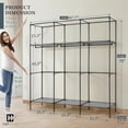thumbnail image 2 of CAPHAUS 67-Inch Clothing Rack with Cover, Portable Closet Wardrobe, Covered Garment Rack for Hanging Clothes, 285LB Capacity Heavy-Duty Metal Frame Clothes Organizer Rack with Storage Shelves, 2 of 9
