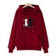 thumbnail image 1 of ICHUANYI Clearance Women's Winter Hoodie Sweatshirt Pullover Tops Long Sleeved Comfortable(Wine, XL) ICHUANYI WER2023081010840, 1 of 6