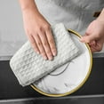 thumbnail image 1 of YAOMOBB Dish Towel Cleaning Waffle Design Microfiber Rag Oil Absorbent Kitchen Gadget, 1 of 7