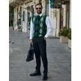 thumbnail image 4 of COOFANDY Mens Casual Slim Fit V-Neck Rhombus Business Knitwear Sweater Vest, 4 of 6