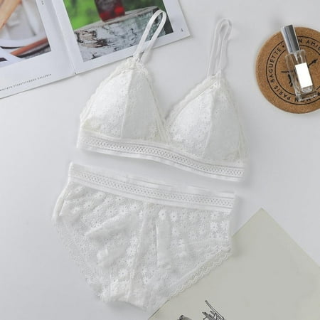 

Promotion！Women s Bra and Panty Set Floral Lace Two Piece Bralette Lingerie Set