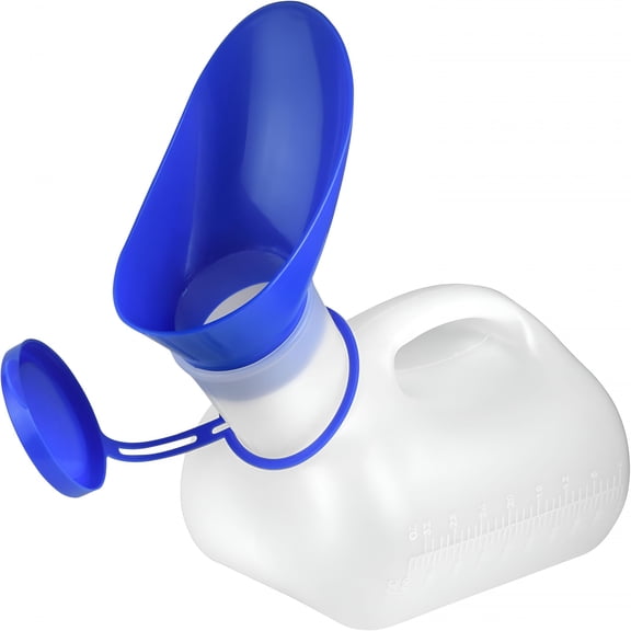XIRQI Female Urinal Spill Proof - Portable Pee Funnel for Women 32 Oz | Sturdy Urination Device with Lid for Travel,Car & Camping