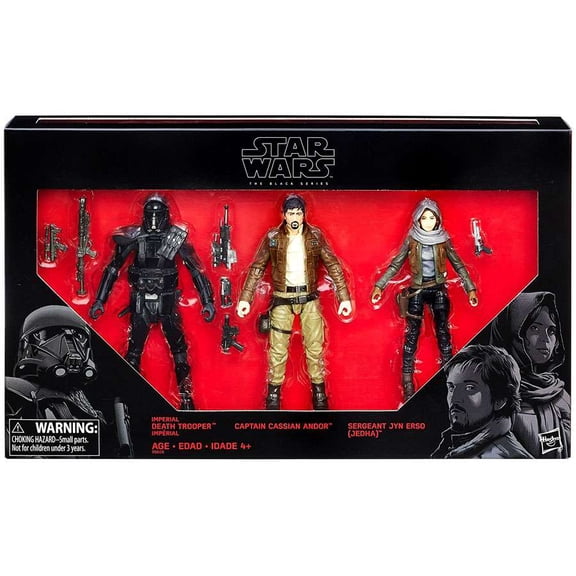 Star Wars Black Series Death Trooper, Captain Cassian Andor & Sergeant Jyn Erso Action Figure