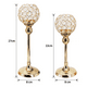 thumbnail image 4 of Candelabro Portavelas Cristal Regalo Adornos Boda Fiesta Belug, Dorados, 4 of 5