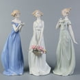 thumbnail image 2 of Mizh Ceramic Figure Home Decoration Creative Desktop Ornament Delicate Crafts Figure Decoration White, 2 of 5