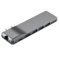 thumbnail image 1 of USB C Hub, Adaptateur MacBook Pro avec 1Gbps RJ45 Gigabit Ethernet, 4K HD, Thunderbolt 3, 1 of 8