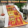 thumbnail image 2 of Kansas Red Kingdom City Football Blanket Gifts for Men Women Boys Kids Soft Flannel Team Color Throw Blanket, 60" x 50", 2 of 4