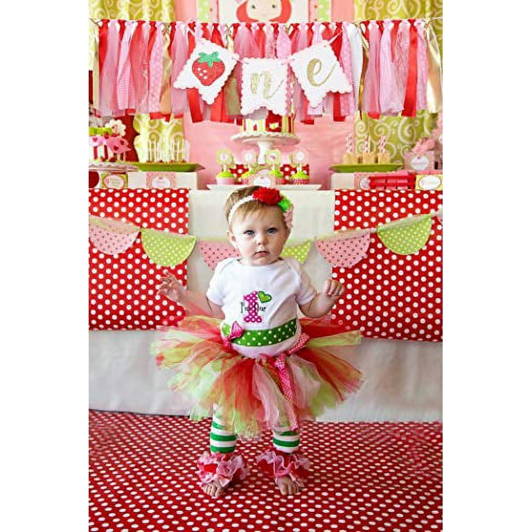 Strawberry First Birthday Collection Strawberry Party Decor With Balloons  Strawberry 1st Birthday Banner Smash Cake Kit COL009 