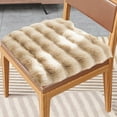 thumbnail image 4 of Fufafayo under $5 Faux Fur Rabbit Hair Carpets Square Chair Seat Cushion Pad, 19.6 inch Fluffy Chair Seat Cushion for Living Sofa, Kitchen, Office, Dining, Chairs, 4 of 8