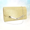 thumbnail image 2 of Sac de Soirée Sac à Main Sac Message de Mariage Pochette Sac à Main Simple Sac à Chaîne pour Femmes Dames (Doré), 2 of 9