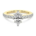 thumbnail image 4 of IGI Certified 2 Carat Marquise Shape Lab Grown Diamond Engagement Ring | 14K Yellow Gold | Lottie Four Claw Side Stone Diamond Ring | FG-VS1-VS2 Quality Friendly Diamonds, 4 of 6