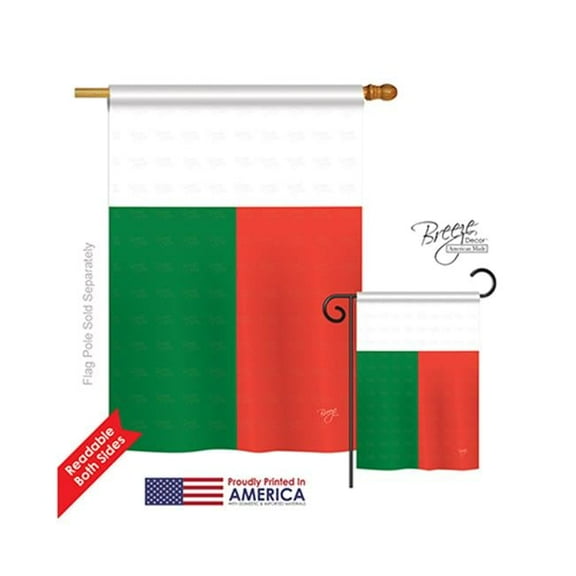 Breeze Decor 08290 Madagascar 2-Sided Vertical Impression House Flag - 28 x 40 in.