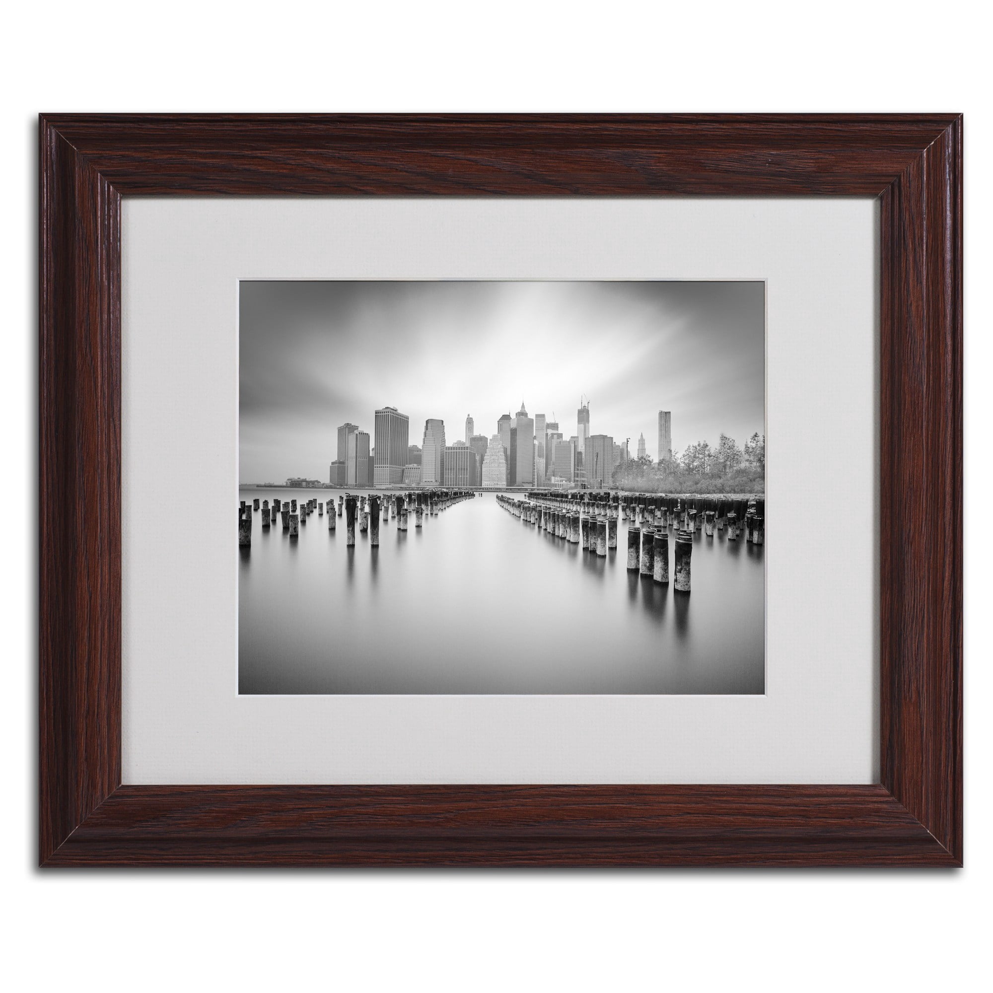 Matted art under acrylic in a wood frame