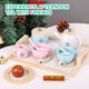 thumbnail image 4 of Juego De Té De La Tarde De 15 Piezas Juego De Roles De Juguete Simulación De Madera Juguete De Taza De Té Juego De Fiesta De Té Educativo Temprano Padres E Hijos Juego De Imaginación Juguete De Té Par Muyoka Hogar, 4 of 7