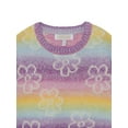 thumbnail image 3 of Planet Gold Girls Bow Print Ombre Sweater, Sizes 12M-18, 3 of 6