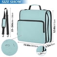 thumbnail image 3 of Haosy 3 Ring Zipper Binder with Shoulder Strap Waterproof Trapper Keeper 2 Inch D-Ring 500 Sheets Capacity, Mint Blue, 3 of 8